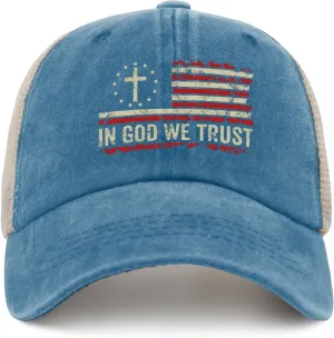 in god we Trust hat for Women Fashion Trucker hat for Women Trucker hat Cycling Cap with Design for