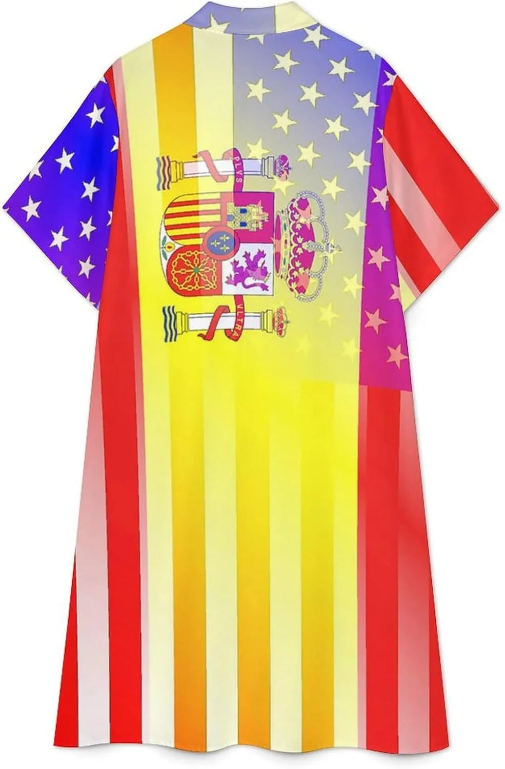 Jamaican Flag Womens Button Down Shirt Dresses Button Up Short Sleeve Blouse Tops
