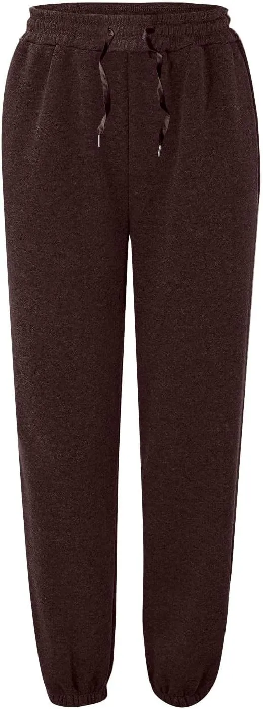 lcyhony Fleece Jogger Sweatpants Women Baggy Comfy Straight Leg Yoga Pants with Pockets Stretch Casual Athletic Sweat Pants