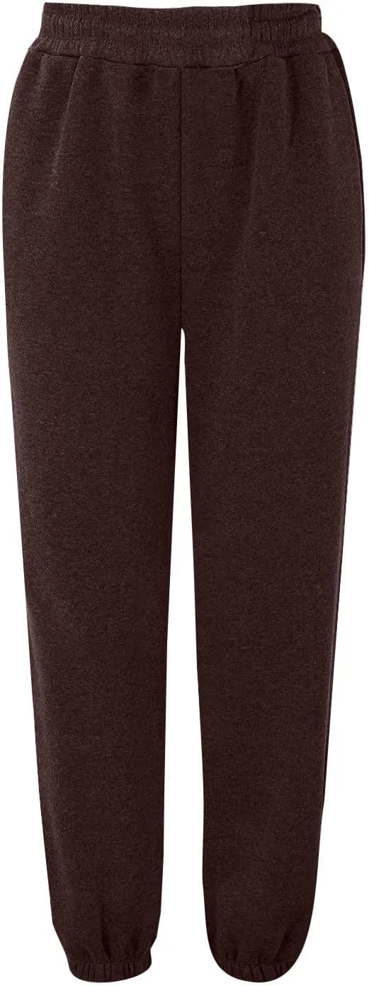 lcyhony Fleece Jogger Sweatpants Women Baggy Comfy Straight Leg Yoga Pants with Pockets Stretch Casual Athletic Sweat Pants