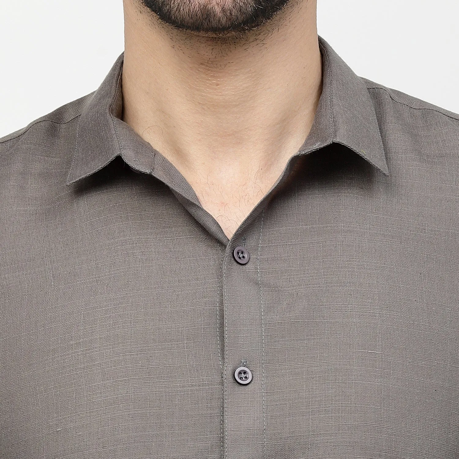 Linen Shirt With Bike Embroidery