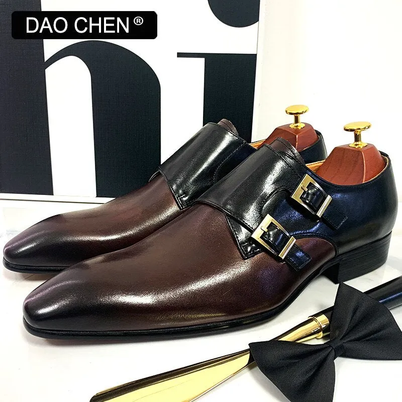 LOAFERS GENUINE LEATHER LUXURY DRESS SHOES OFFICE WEDDING MEN CASUAL SHOES