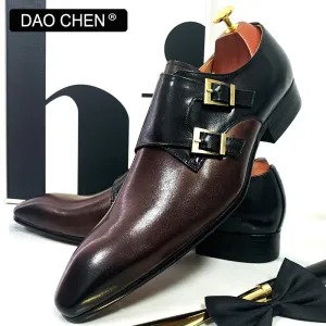 LOAFERS GENUINE LEATHER LUXURY DRESS SHOES OFFICE WEDDING MEN CASUAL SHOES