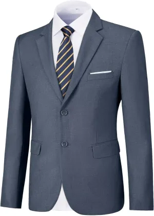Men Blazer Sports Coat 2 Button Slim Fit Suit Jacket for Business Wedding Travel