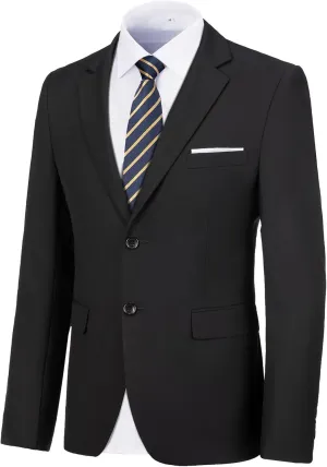 Men Blazer Sports Coat 2 Button Slim Fit Suit Jacket for Business Wedding Travel