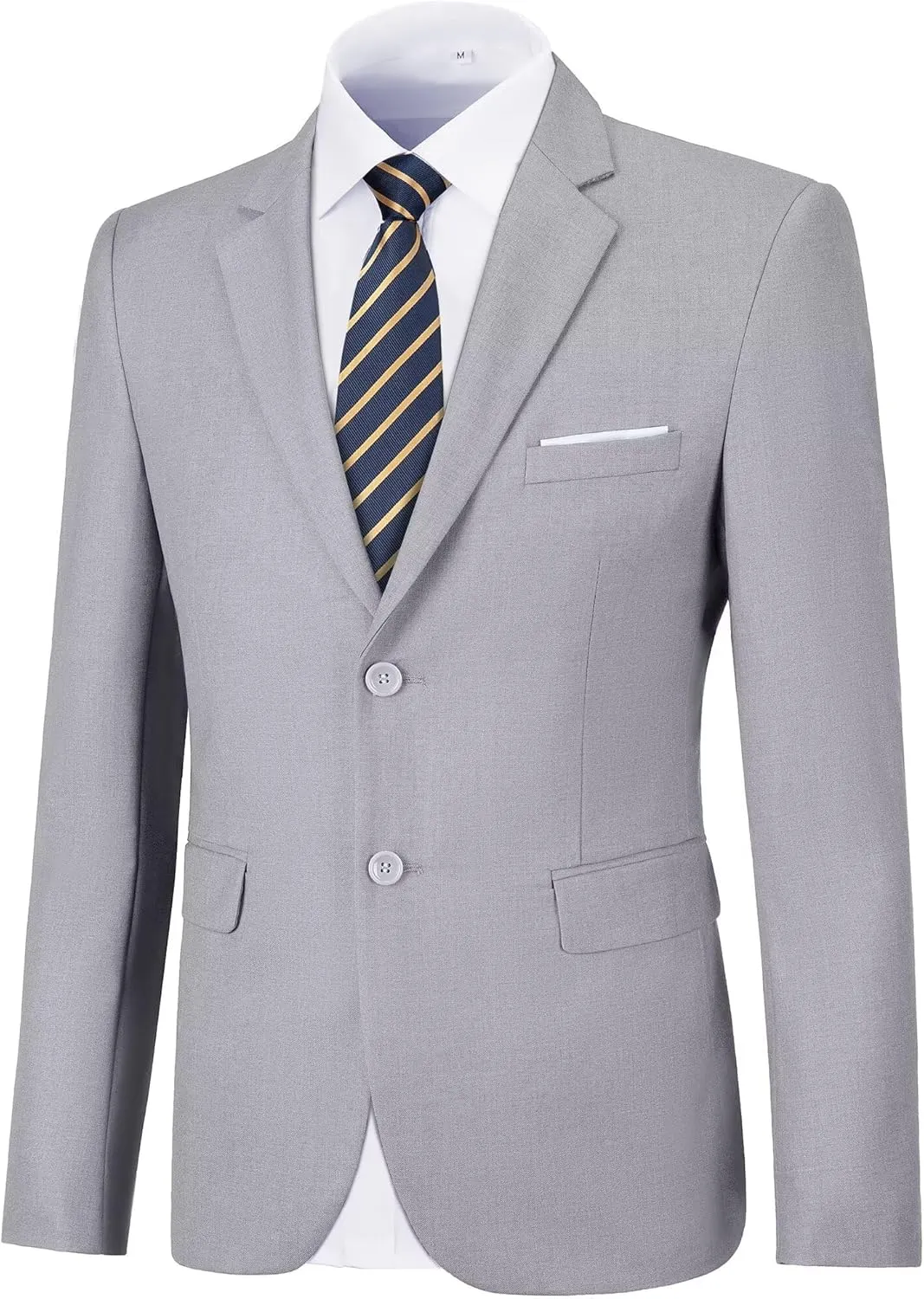Men Blazer Sports Coat 2 Button Slim Fit Suit Jacket for Business Wedding Travel