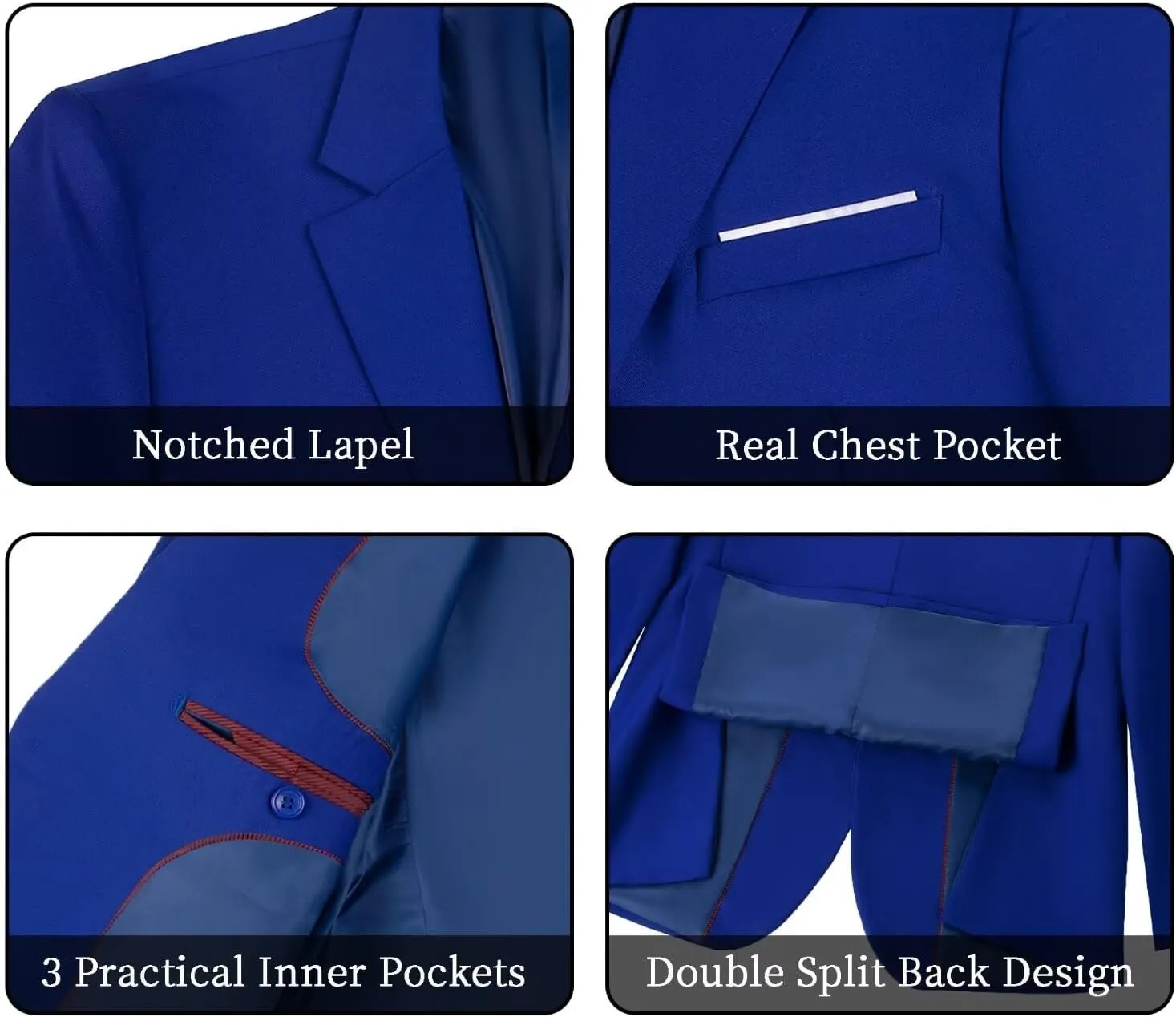 Men Blazer Sports Coat 2 Button Slim Fit Suit Jacket for Business Wedding Travel