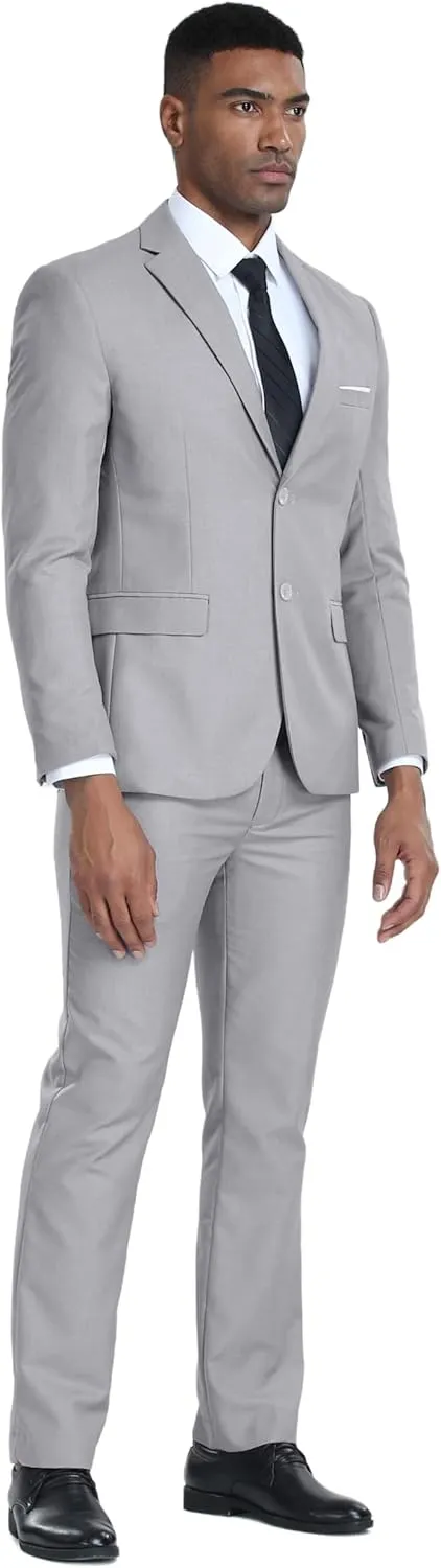 Men Blazer Sports Coat 2 Button Slim Fit Suit Jacket for Business Wedding Travel
