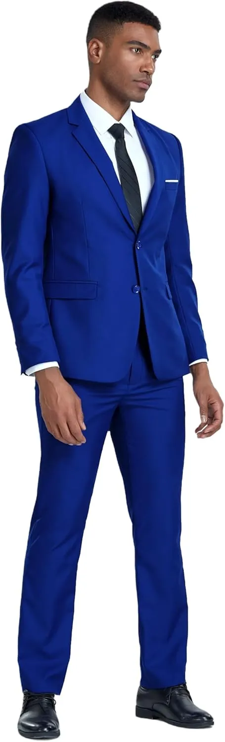Men Blazer Sports Coat 2 Button Slim Fit Suit Jacket for Business Wedding Travel