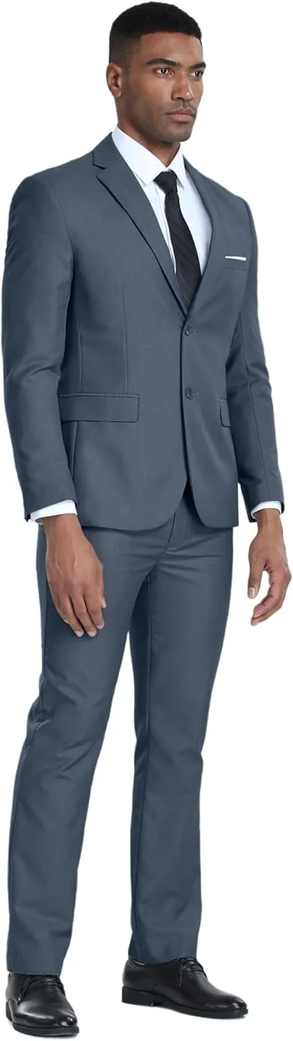 Men Blazer Sports Coat 2 Button Slim Fit Suit Jacket for Business Wedding Travel