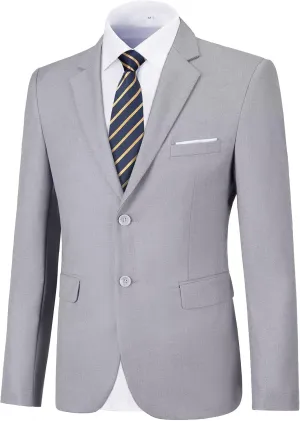 Men Blazer Sports Coat 2 Button Slim Fit Suit Jacket for Business Wedding Travel