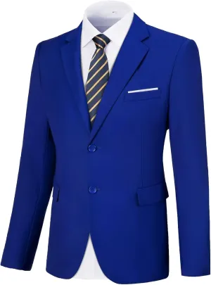 Men Blazer Sports Coat 2 Button Slim Fit Suit Jacket for Business Wedding Travel