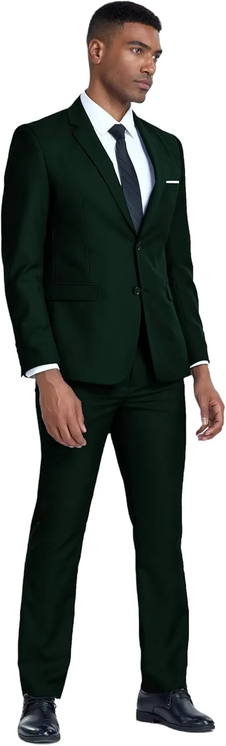 Men Blazer Sports Coat 2 Button Slim Fit Suit Jacket for Business Wedding Travel