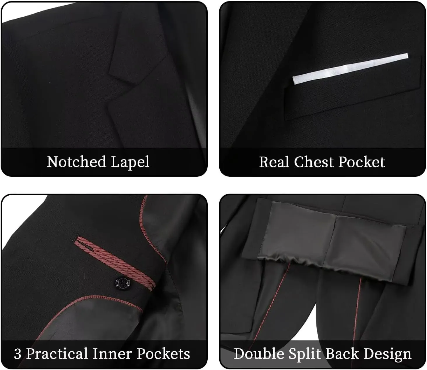 Men Blazer Sports Coat 2 Button Slim Fit Suit Jacket for Business Wedding Travel