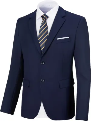 Men Blazer Sports Coat 2 Button Slim Fit Suit Jacket for Business Wedding Travel