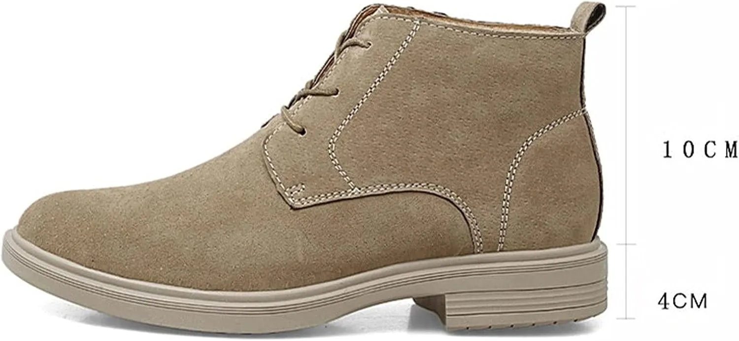 Mens Boots Men's Boots Warm Plush Men's Snow Boots Genuine Leather Men Boots Outdoor Work Ankle Boots Non-slip Walking Shoes