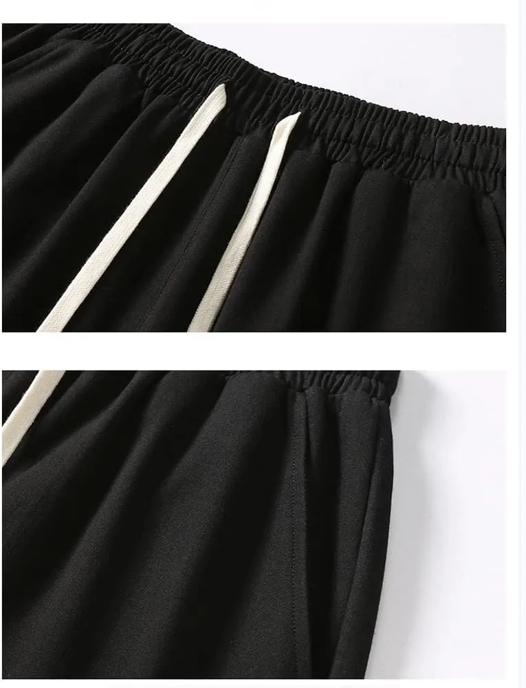 Mens Cotton Casual Lounge Shorts Jogger Athletic Workout Gym Sweat Shorts