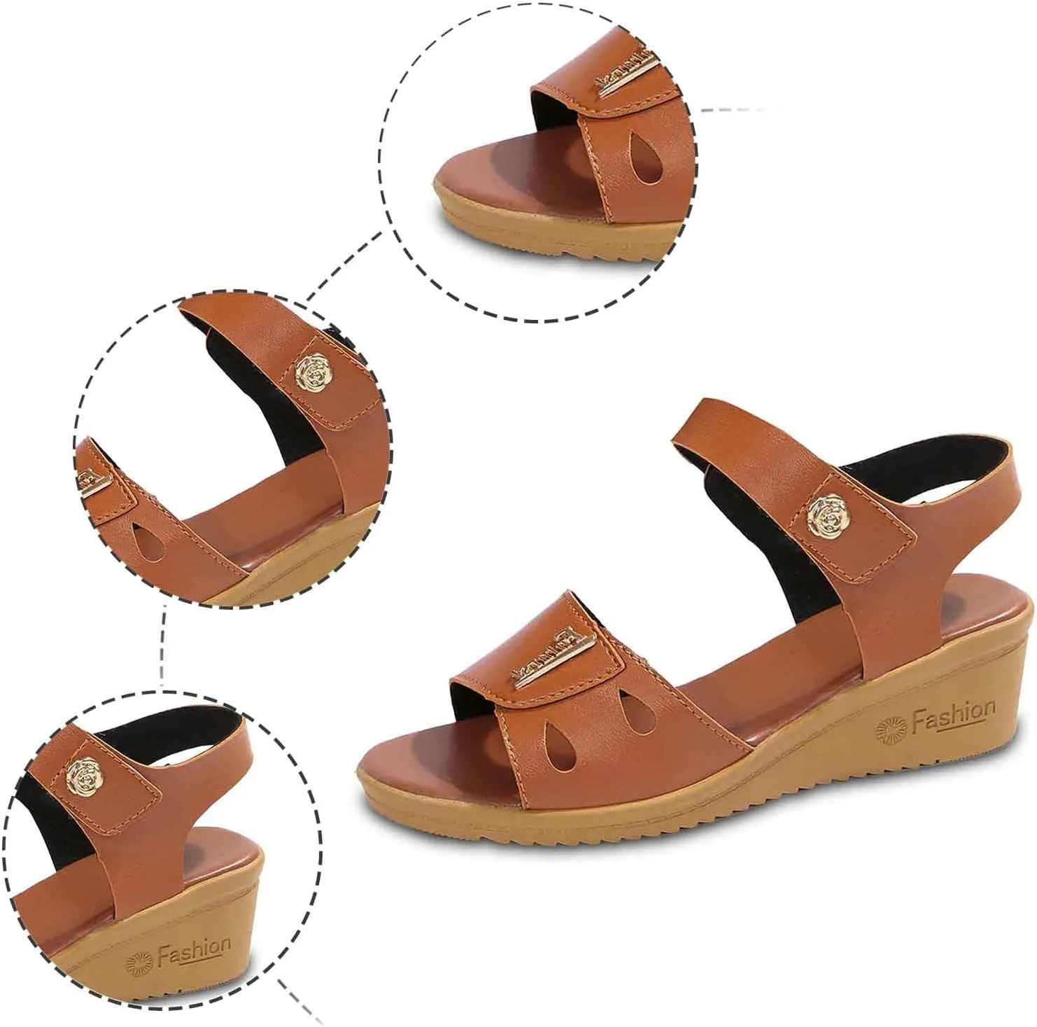 Men's Kyarra Judi Wedge Sandal Slide Sandals Women with Heel