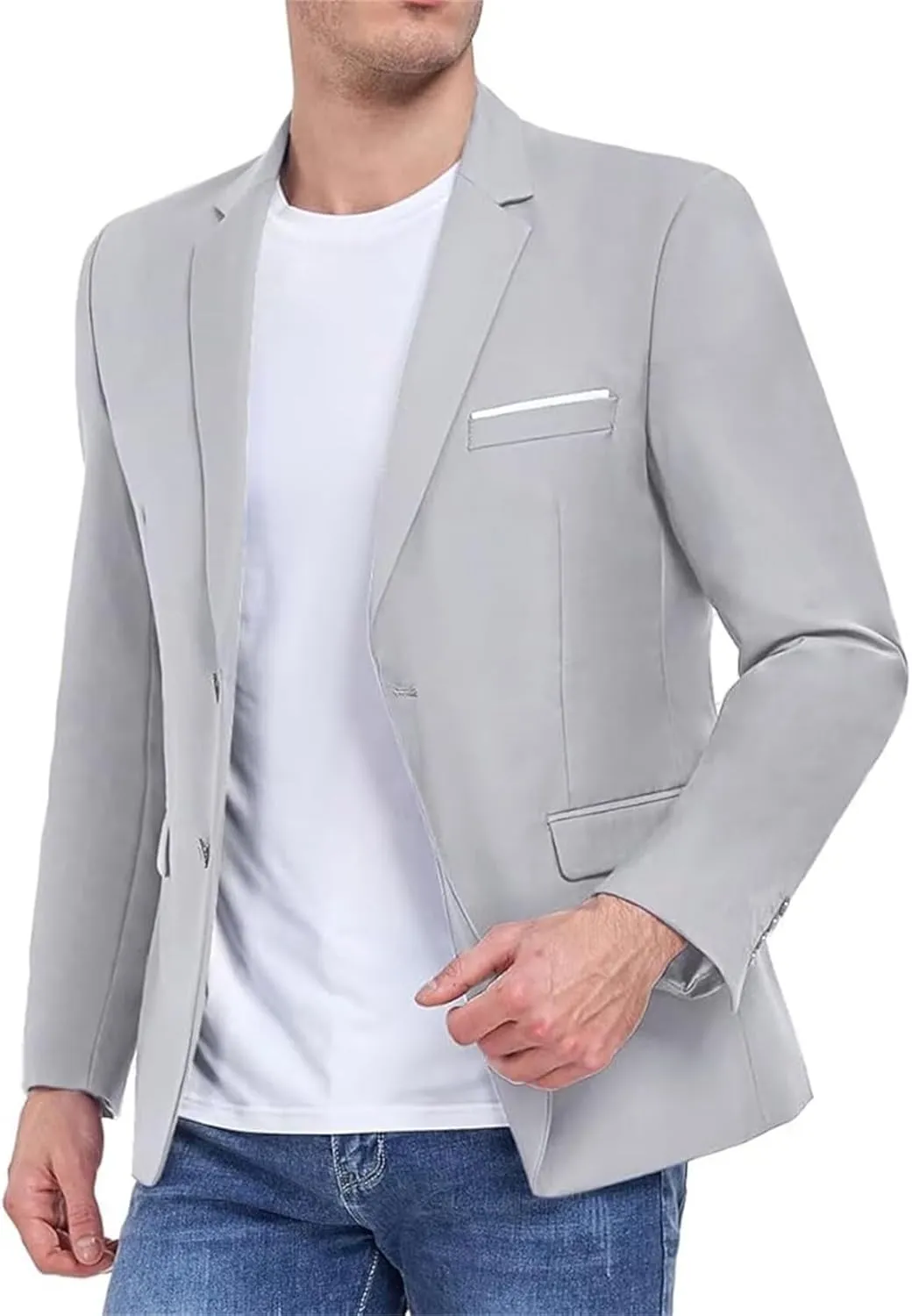 Mens Suit Jacket Slim Fit Blazer for Men Business Suit Blazer Lightweight Casual Sport Coats for Daily Summer Wedding