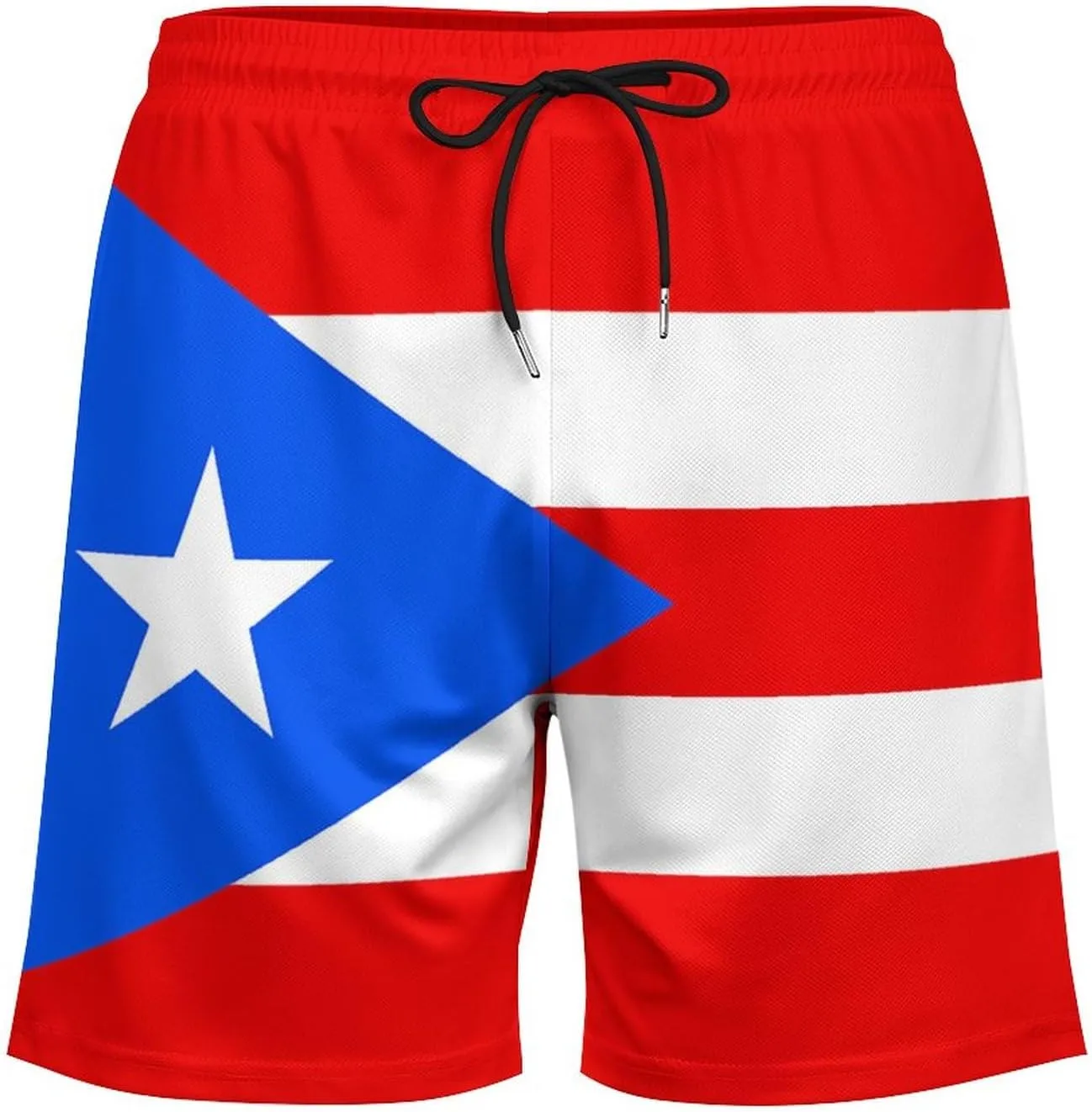 Men's Summer Flag Swim Trunks Quick Dry Surf Boardshorts Bathing Suit Shorts with Pockets