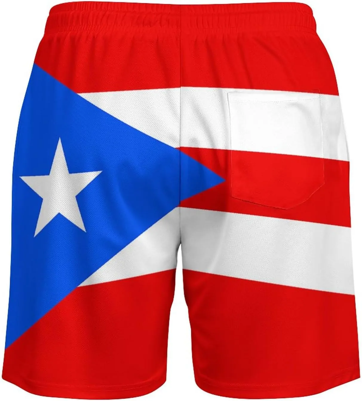 Men's Summer Flag Swim Trunks Quick Dry Surf Boardshorts Bathing Suit Shorts with Pockets