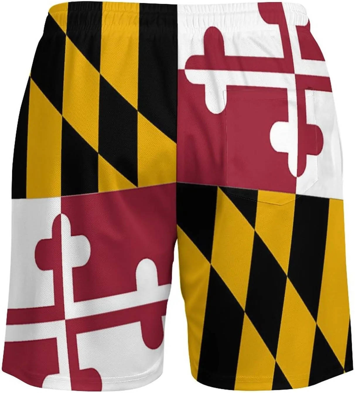 Men's Summer Flag Swim Trunks Quick Dry Surf Boardshorts Bathing Suit Shorts with Pockets