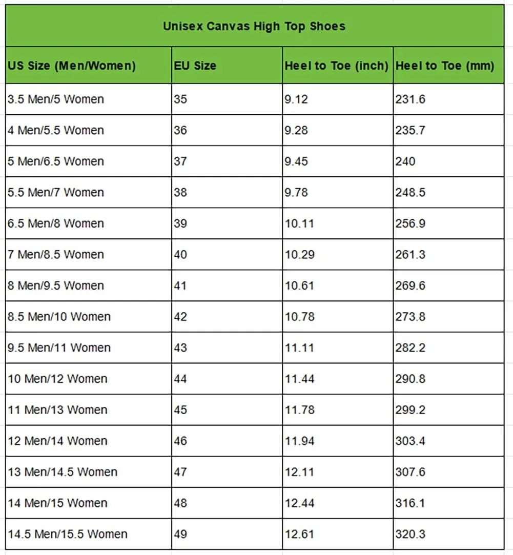 Men's Women's Green Camouflage High Top Canvas Shoes Camo High Top Sneakers Lace Up Casual Shoes Gifts for Men Women