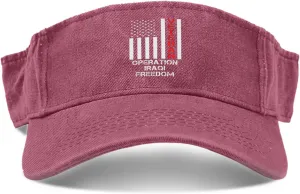 Operations Iraqi Freedom Visor Hats for Women Caps Visor Hat for Adult Running Cap Trendy Funny Visor Hats