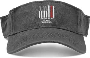 Operations Iraqi Freedom Visor Hats for Women Caps Visor Hat for Adult Running Cap Trendy Funny Visor Hats