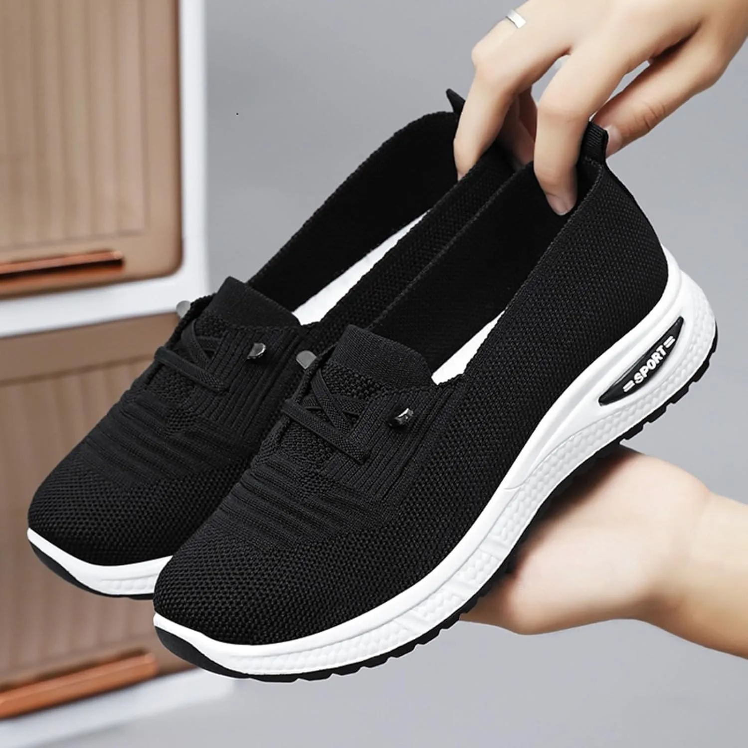 Orthopedic Shoes for Women, Women's Slip On Walking Shoe Breathable Arch Support Non-Slip Sneakers Comfortable Shoes