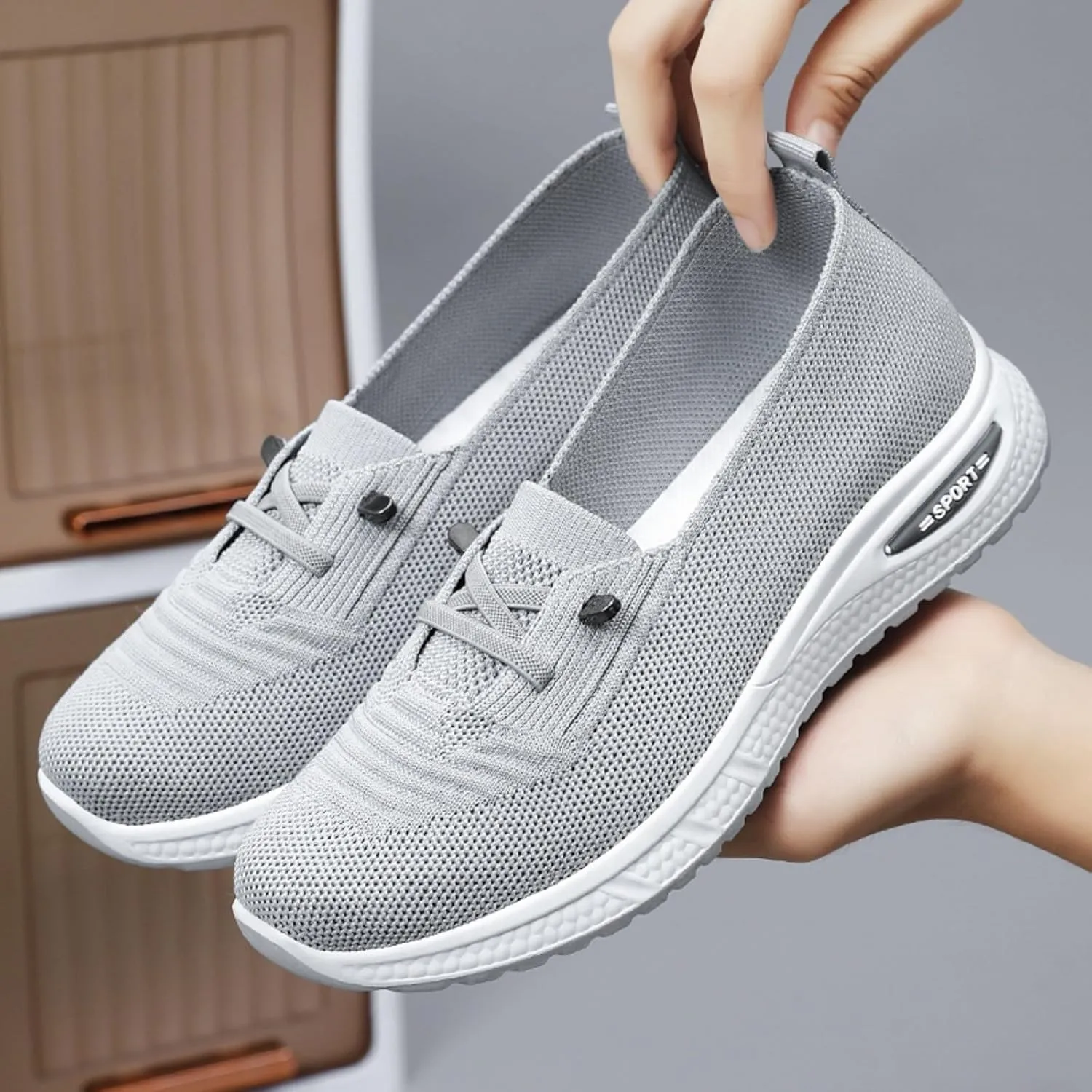 Orthopedic Shoes for Women, Women's Slip On Walking Shoe Breathable Arch Support Non-Slip Sneakers Comfortable Shoes