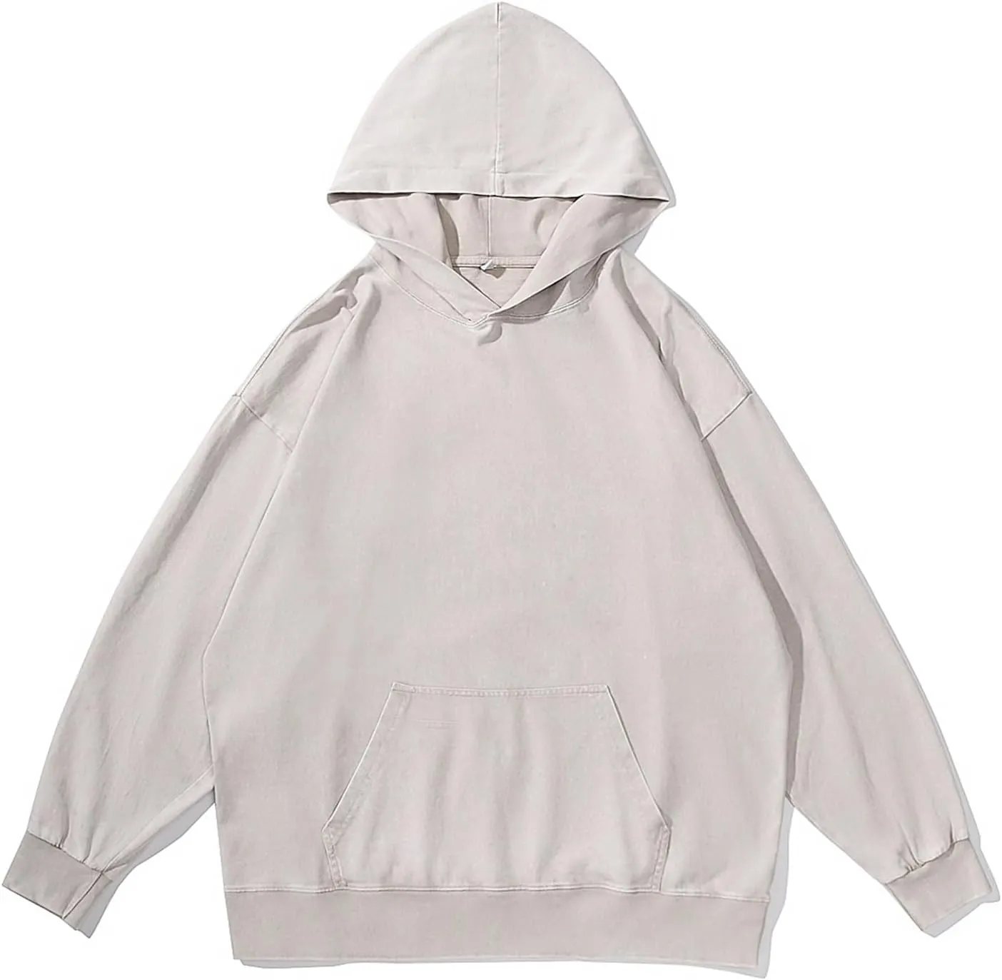 Oversized Acid Wash Vintage Hoodie Men Cotton Heavyweight Baggy Trendy Streetwear Hooded Sweatshirt Basic Pullover