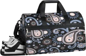 Paisley Pint Sports Gym Bag with Wet Pocket & Shoes Compartment Waterproof Workout Duffel Bag for Women and Men Weekender Overnight Duffle Bag Travel Carry-on Tote