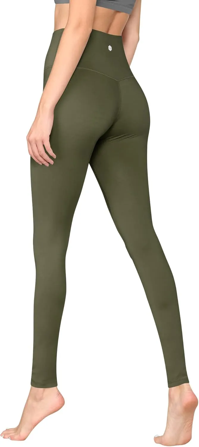 Peached Seamless Front & Side High Waisted Leggings with Inner Pocket Full-Length Yoga Pants