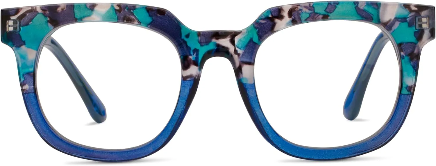 Peepers by PeeperSpecs Women's Showbiz Square Blue Light Blocking Reading Glasses