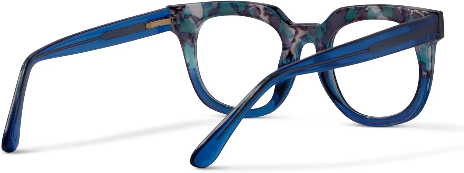 Peepers by PeeperSpecs Women's Showbiz Square Blue Light Blocking Reading Glasses