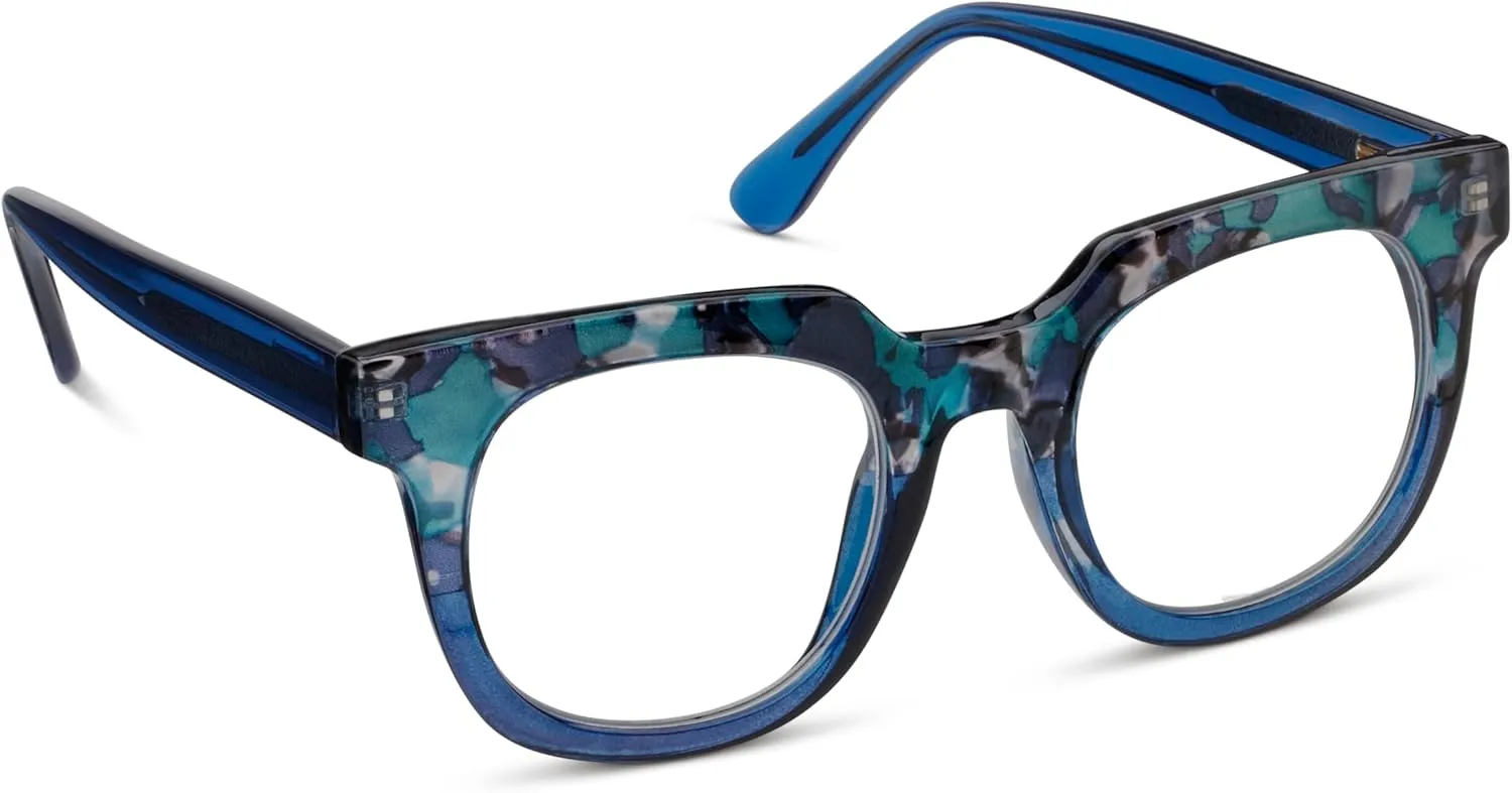 Peepers by PeeperSpecs Women's Showbiz Square Blue Light Blocking Reading Glasses