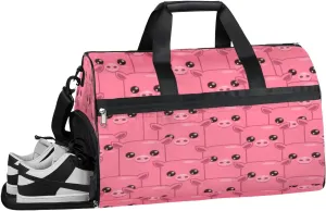 Pig Lover Sports Gym Bag with Wet Pocket & Shoes Compartment Waterproof Workout Duffel Bag for Women and Men Weekender Overnight Duffle Bag Travel Carry-on Tote