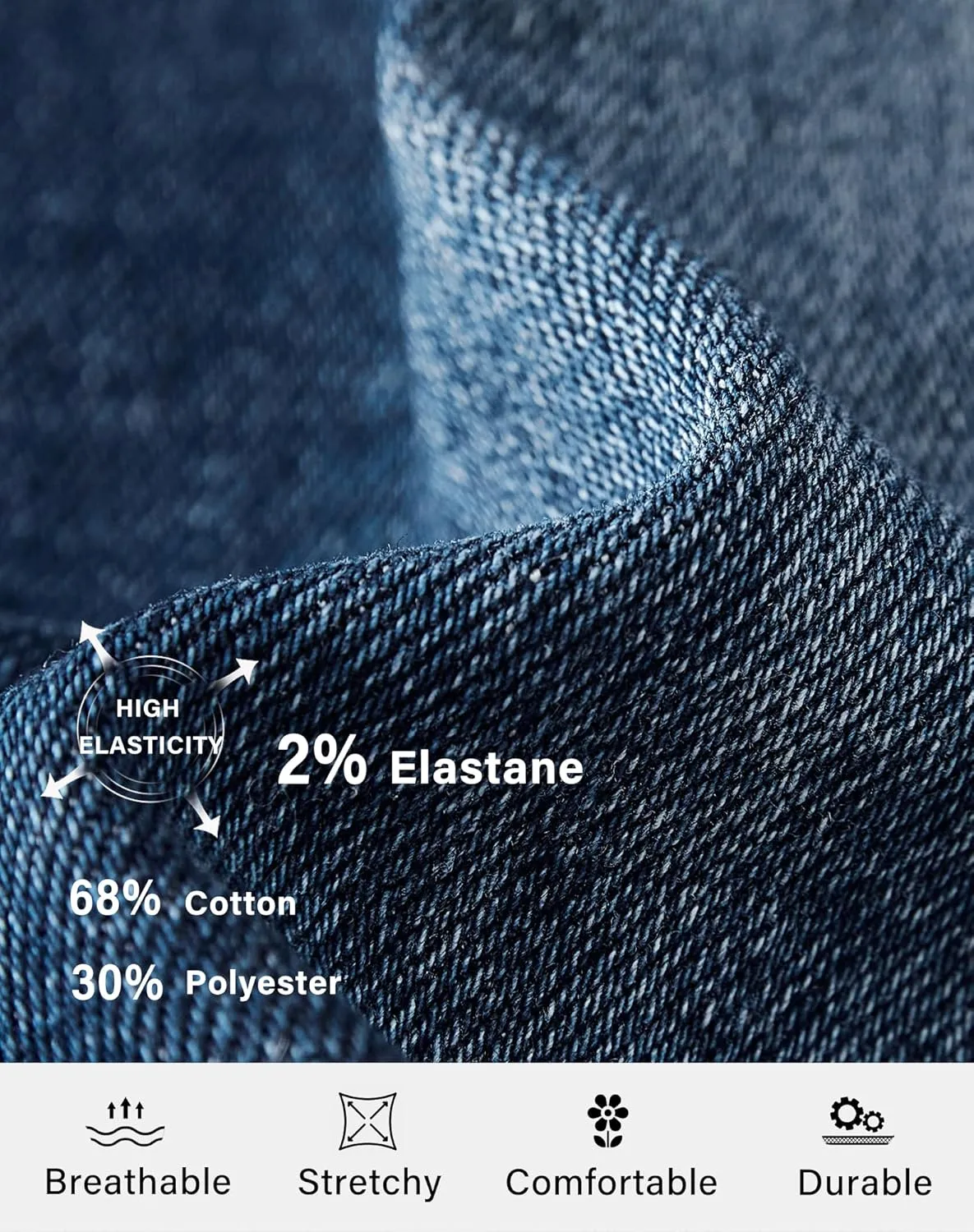 roswear Women's Capri Jeans Ripped Stretch Denim Capris Mid Rise Skinny Cropped Pants