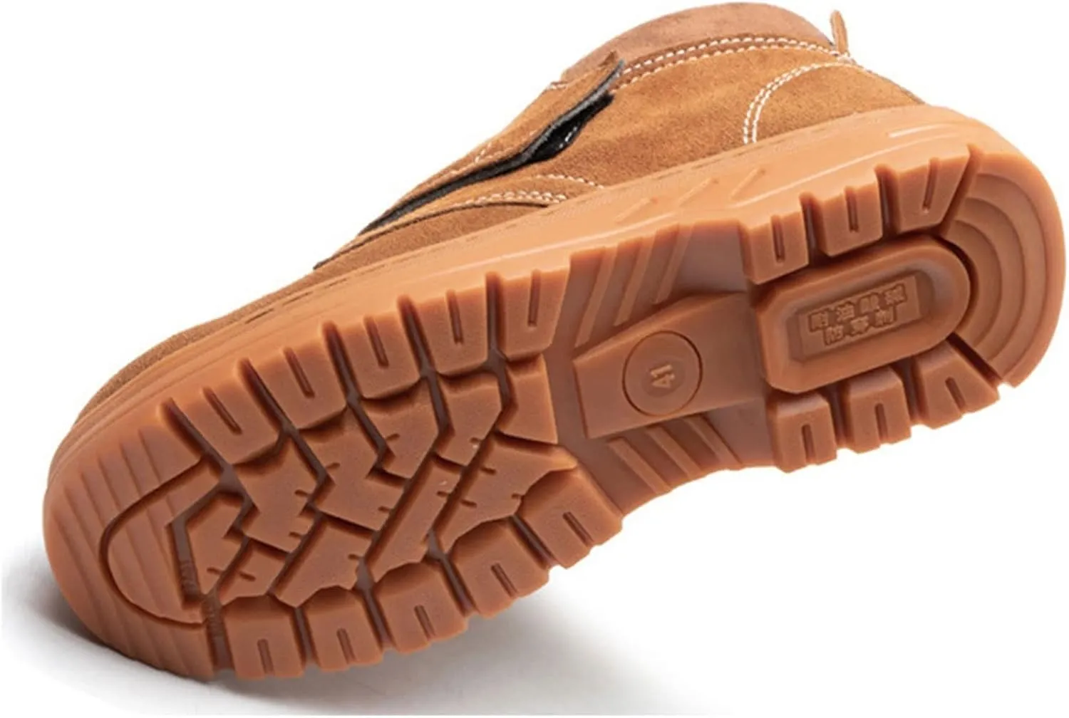 Safety Trainers Men Women Work Shoes Steel Toe Cap Trainers Lightweight Breathable Protective Industrial Boots Sneakers Anti Slip (Color : Brown, Size : 5.5 US)