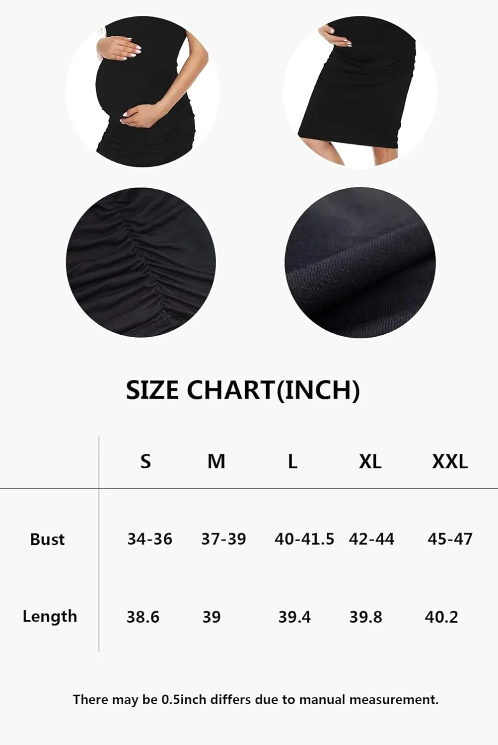 Smallshow Women's Maternity Dress Summer Ruched Pregnancy Tank Dress Clothes