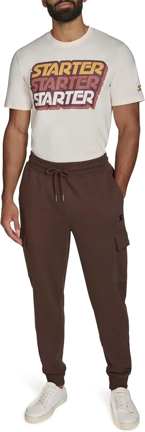 Starter Men's Embriodered Fleece Cargo Jogger