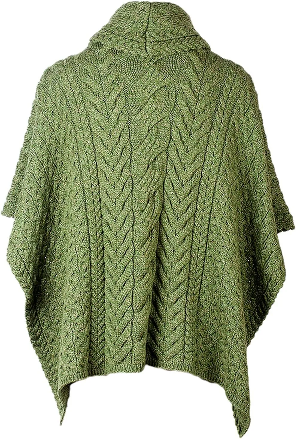 Supersoft Merino Wool Poncho with Cowl Neck
