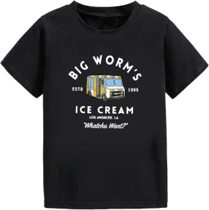 SweatyRocks Boy's Cute Graphic Tees Letter Print Short Sleeve Crew Neck T Shirts
