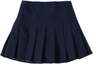 Toddler Baby Girls Pleated Skirt Elastic Waist School Uniform Mini Short Skirt