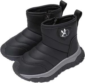 Toddler Baby Snow Boots Winter Shoes Boys Girls Cold Weather Faux Fr Shoes Kids Warm Anti-Slip Ankle Boots Winter Boot