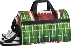 USA Soccer Stadium Sports Gym Bag with Wet Pocket & Shoes Compartment Waterproof Workout Duffel Bag for Women and Men Weekender Overnight Duffle Bag Travel Carry-on Tote