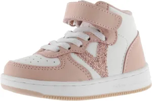 VICTORIA Girls Tiempo High-Top Sneaker, Nude,2 M US