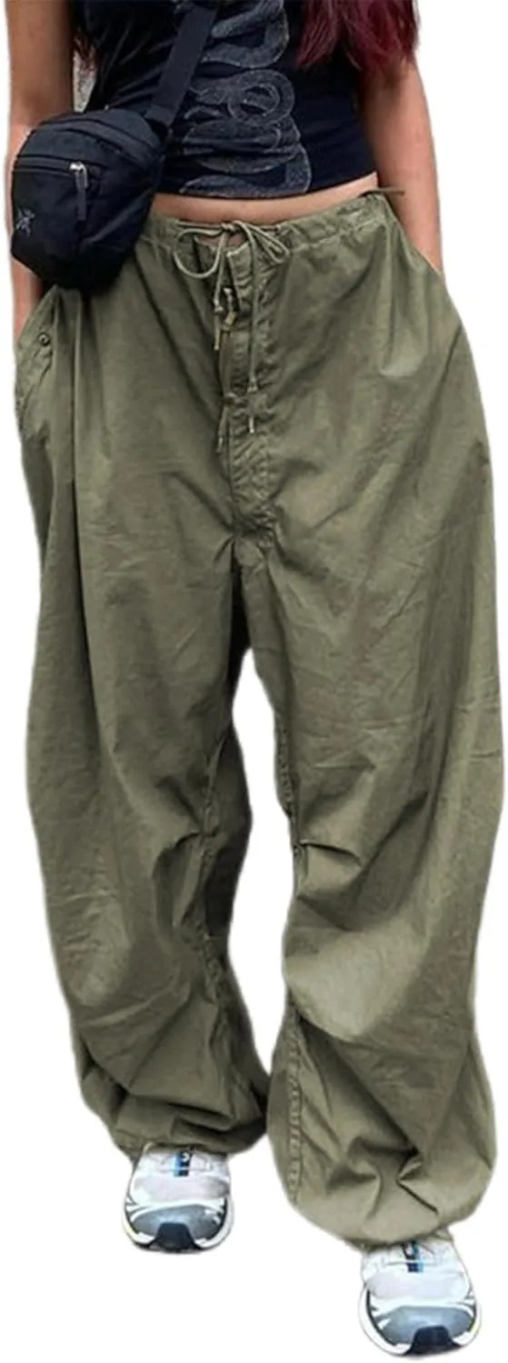 VOIKERDR Cargo Pants Women Baggy Straight Leg Cargo Pants Street Wear Casual Trousers with Pockets Y2K Baggy Pants for Women