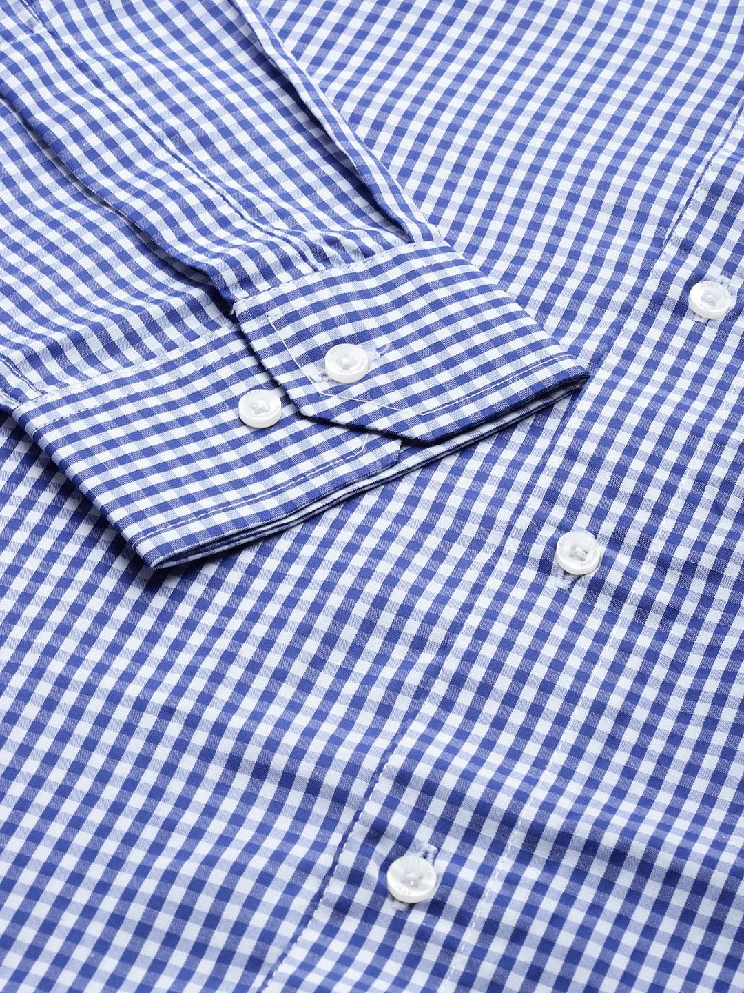 White & Blue: Micro Checked Shirt